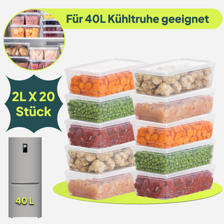 40L Gefrierbox Set 20St je 2L für 40L Gefrierschrank