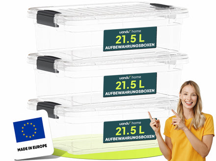 21.5L - Aufbewahrungsboxen mit Deckel