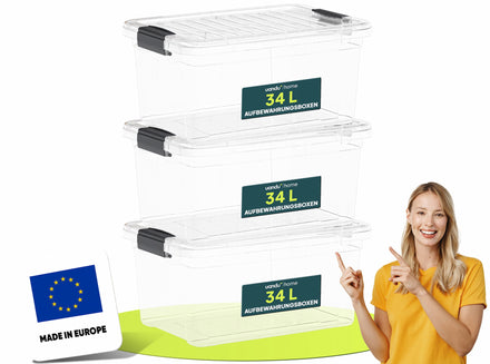 34L - Aufbewahrungsboxen mit Deckel