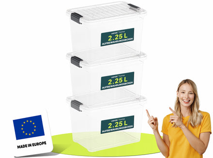 2.25L - Aufbewahrungsboxen mit Deckel