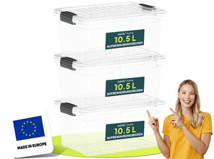 10.5L - Aufbewahrungsboxen mit Deckel