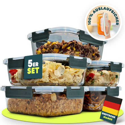 uandu Frischhaltedosen Glas mit Deckel