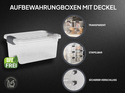 6.25L - Aufbewahrungsboxen mit Deckel